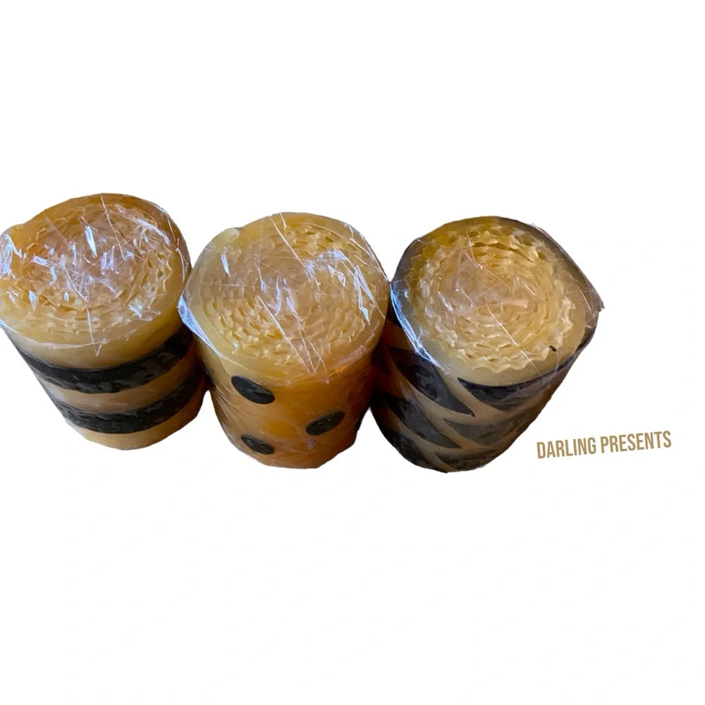 ET AL Design Hand Crafted Bees Wax Candles Color Yellow & Black